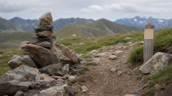 Décoder la signalisation en montagne : panneaux, cairns et traces à connaître
