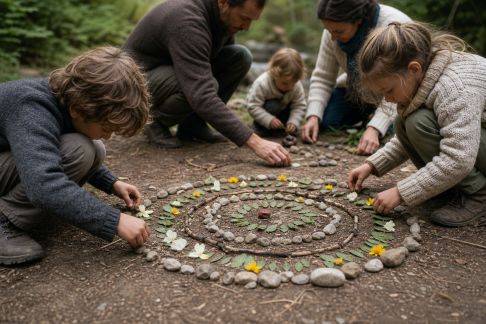 Découvrir l’art du land art en famille lors d’une promenade en nature