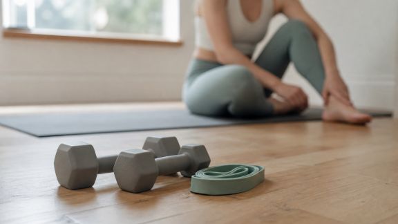 S’entraîner avec des accessoires simples : guide pour utiliser bandes élastiques et haltères à la maison