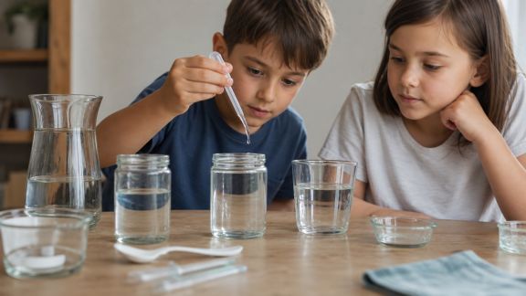 Organiser une séance de science amusante avec des expériences sur l’eau à la maison