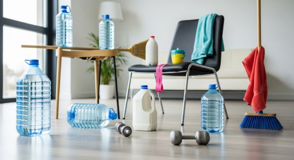 Utiliser des objets du quotidien pour s’entraîner à la maison