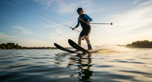 Ski nautique pieds nus : sensation forte et technique en douceur
