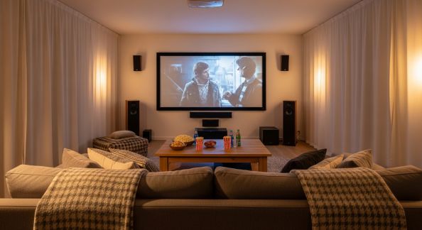 Cinéma maison : aménager une salle simple pour des séances en famille