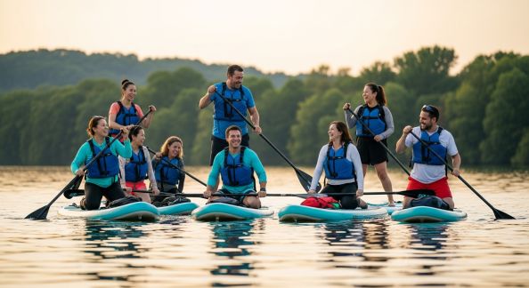 Paddle collectif : pagayer en groupe pour plus de fun sur l’eau