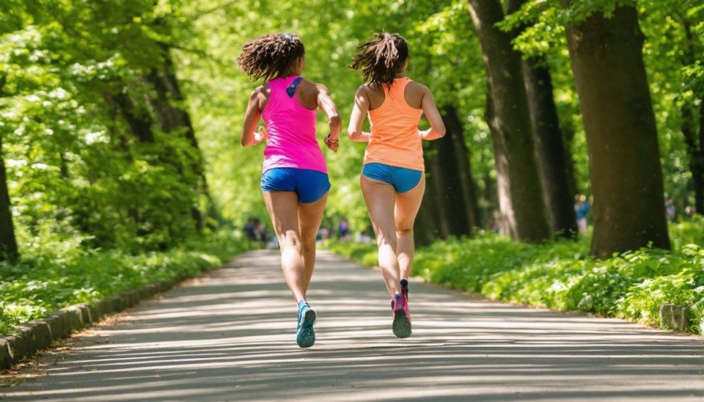 2 femmes marchent sport