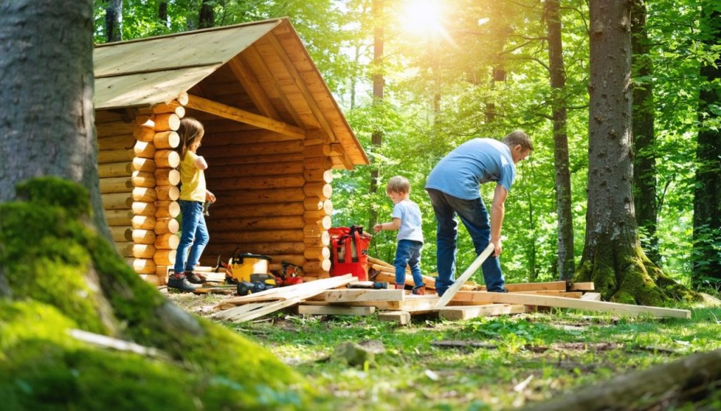 Construire une cabane en pleine nature : une aventure familiale inoubliable