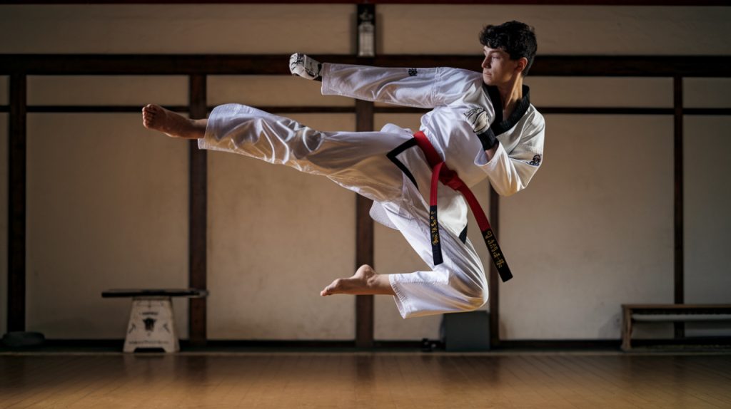 Explorez la force explosive et la discipline mentale derrière le taekwondo