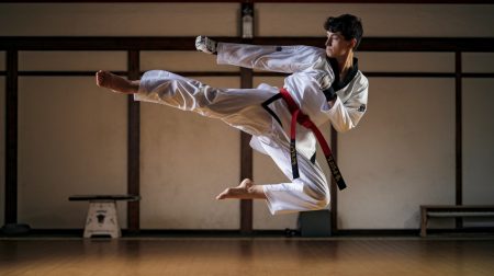 Explorez la force explosive et la discipline mentale derrière le taekwondo