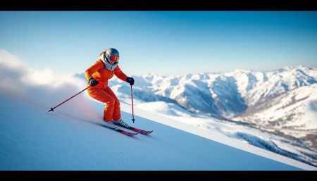 femme qui ski