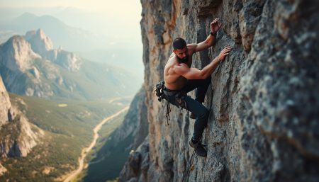 Grimper vers les sommets : l'escalade en falaise, un défi physique et mental