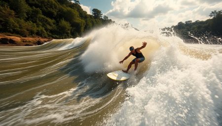 Rider la vague à l’infini : découvrez l’univers palpitant du surf de rivière